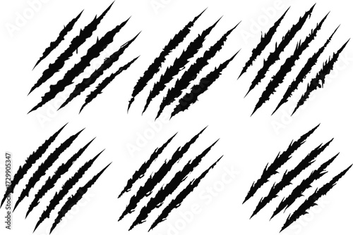 scratch marks Black silhouette. ripped marks pack, monster scratch icons, black claw doodle, claw marks vector, animal scratch doodle, damage scratch outline, scar scratch symbols, cartoon claw rips, 