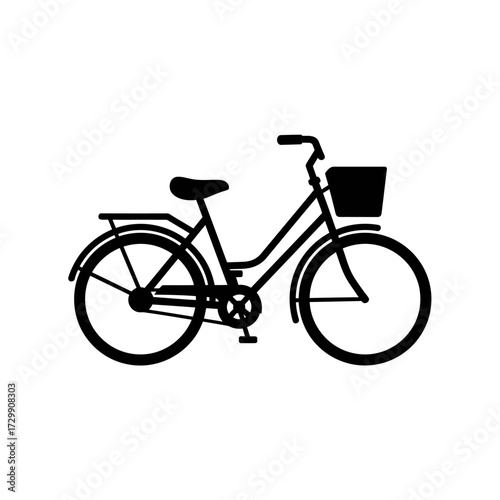 Vintage bicycle isolated on a white background, a classic transport vehicle for sport and travel