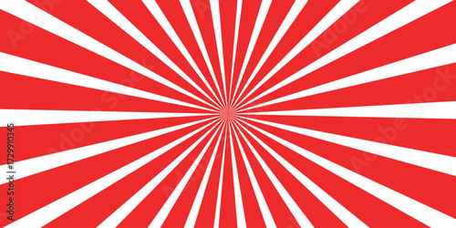 Explosive red rays bursting outward from a central point dynamic abstract pattern isolated on transparent background