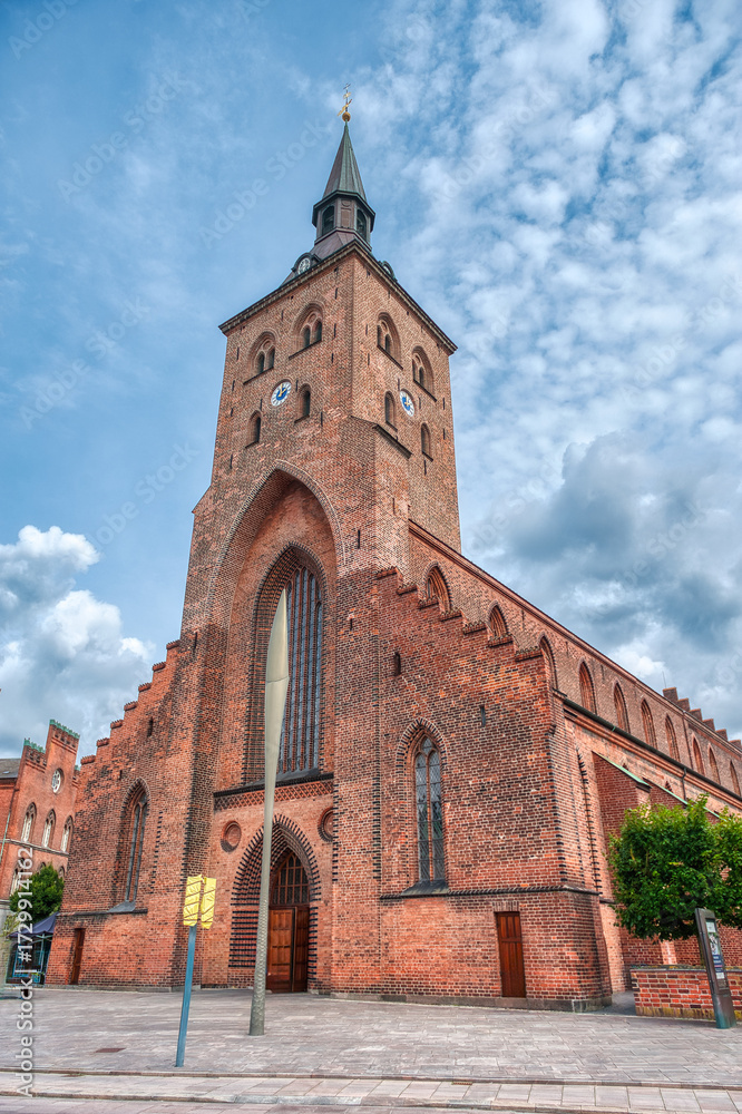 Fototapeta premium Odense is the third largest city in Denmark, after Copenhagen and Aarhus.