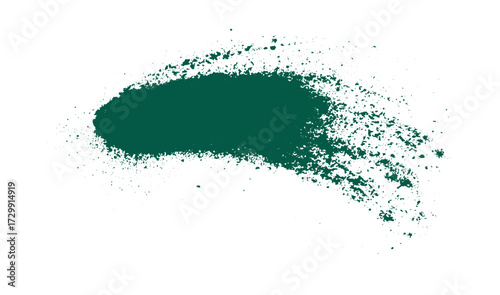 Green Paint Splatter Ink Texture Isolated on White