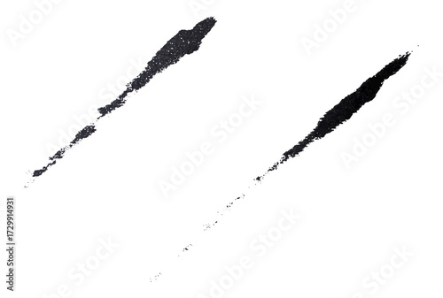 Isolated Black Powder Splatter Texture Streaks