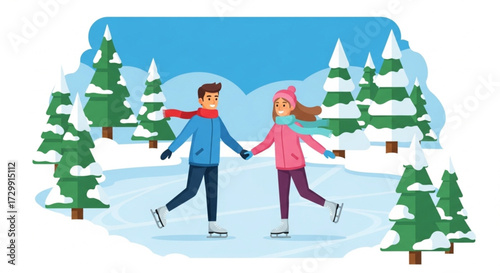 happy family in winter