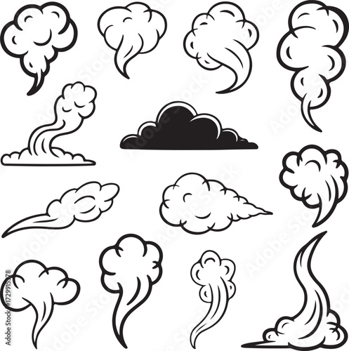 Smoke Cloud Steam Comic Cartoon Effect