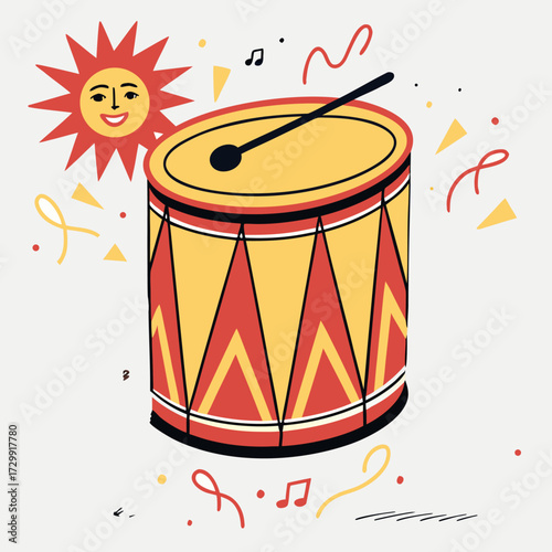 Hand drawn retro music characters cartoon illustration
