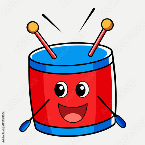 Hand drawn retro music characters cartoon illustration
