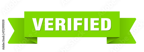 verified ribbon isolated on transparent background. verified ribbon