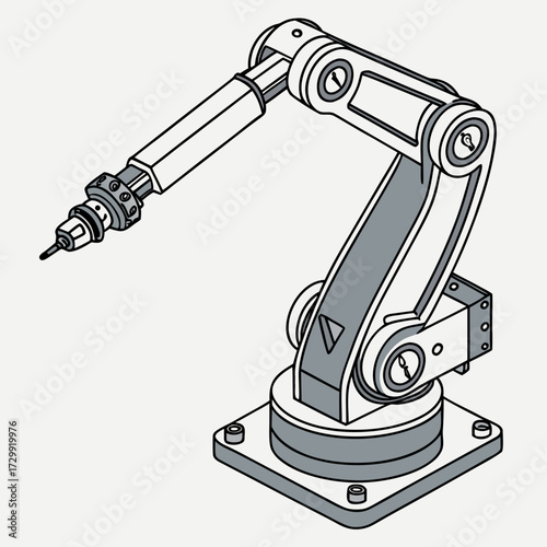 vector illustration of a drill