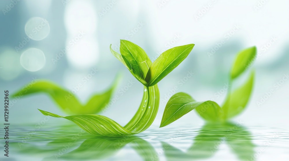 Fototapeta premium Technology empowers corporate environmental protection strategy