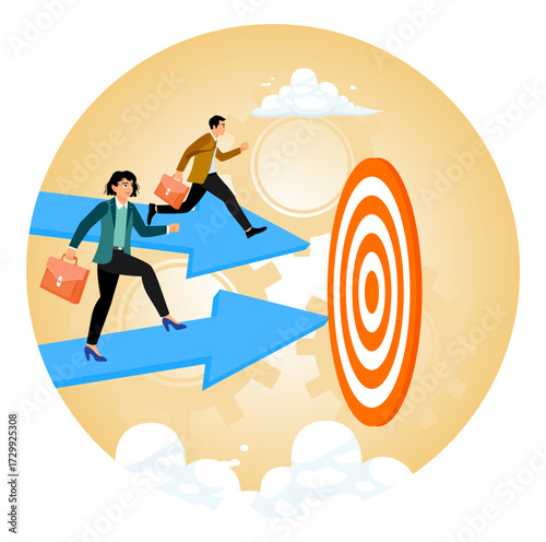Business competition to achieve the same goals.