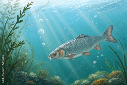 Rohu Fish in River