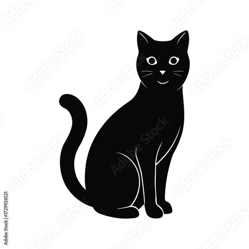 Black Cat Silhouette Icon