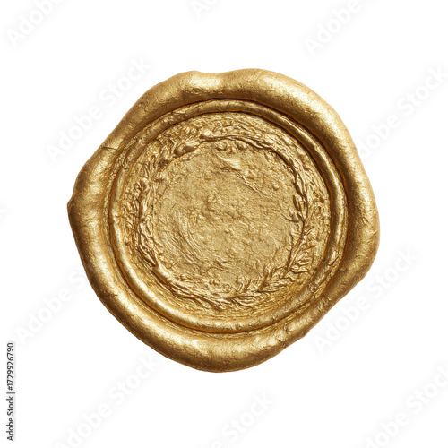 gold wax seal png circular seal png impression stamp png wax emblem png transparent background image