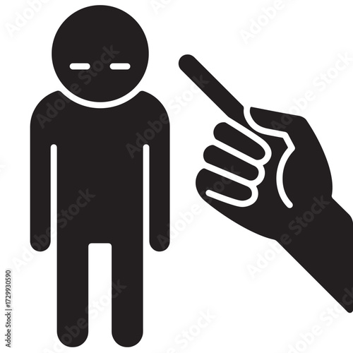 vector illustration of child discipline gesture 