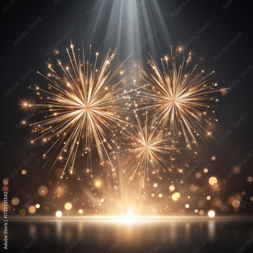 Obraz premium Spectacular fireworks display illuminating the night sky with vibrant colors bright explosions festive celebration dazzling illumination and entertainment for special occasions
