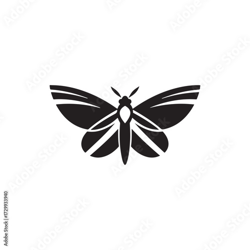 moth icon or logo isolated sign symbol vector illustration - high quality black style vector icons 
