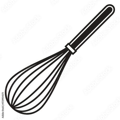 wire whisk isolated on white