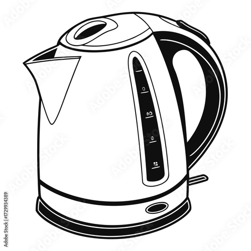 electric kettle vector illustration