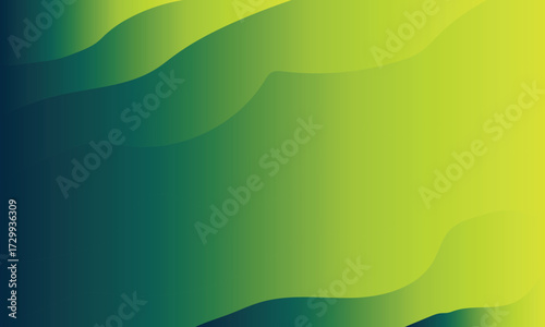 Lime green and dark teal flowing abstract background