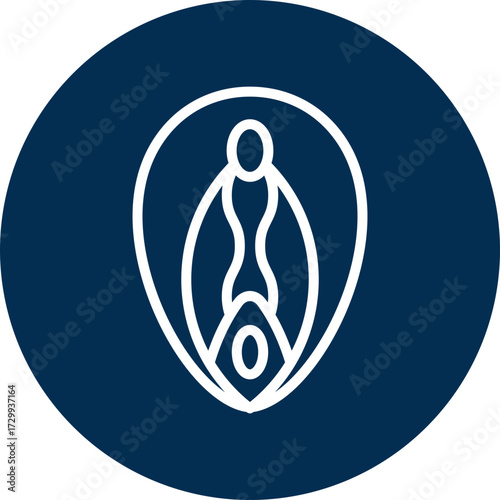 Vagina icon for human body, business, medical, clinic, website, application, printing, document, poster design, etc