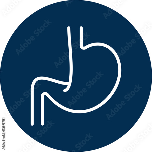 Stomach icon for human body, business, medical, clinic, website, application, printing, document, poster design, etc