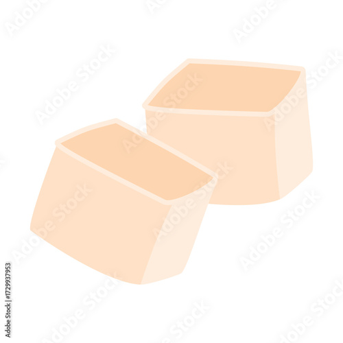 Fresh Sliced Soft Tofu illustration