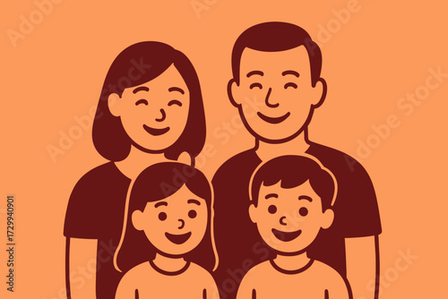 happy family with children
