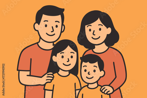 happy family with children