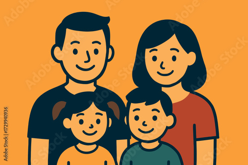 happy family with children