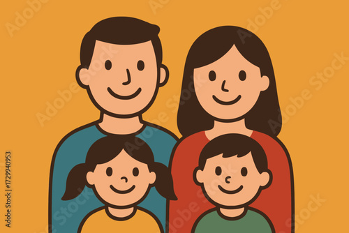 happy family with children