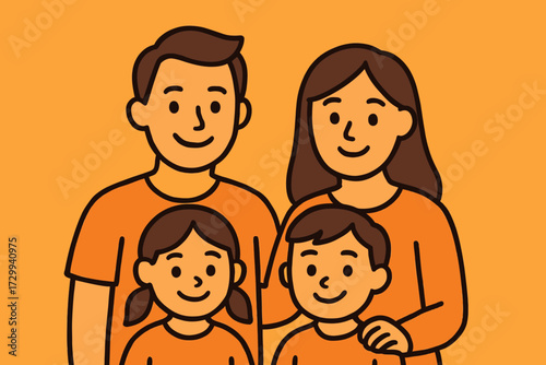 happy family with children