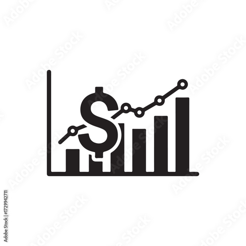 U.S.D Dollar cost Icon design and vector illustration.
