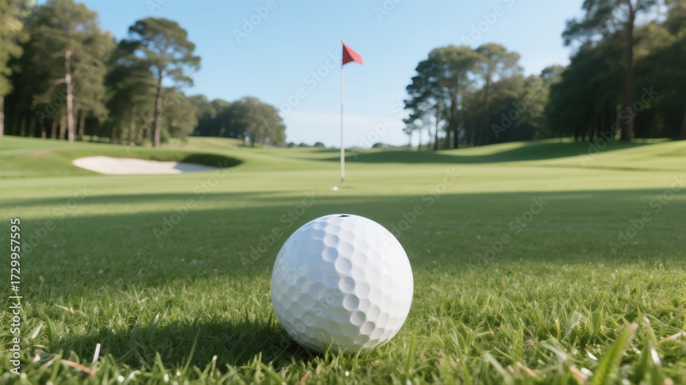 Obraz premium golf ball on the green