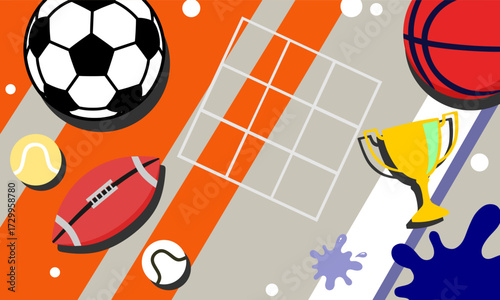 sport event banner vector design