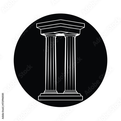 Ancient Temple Column Background