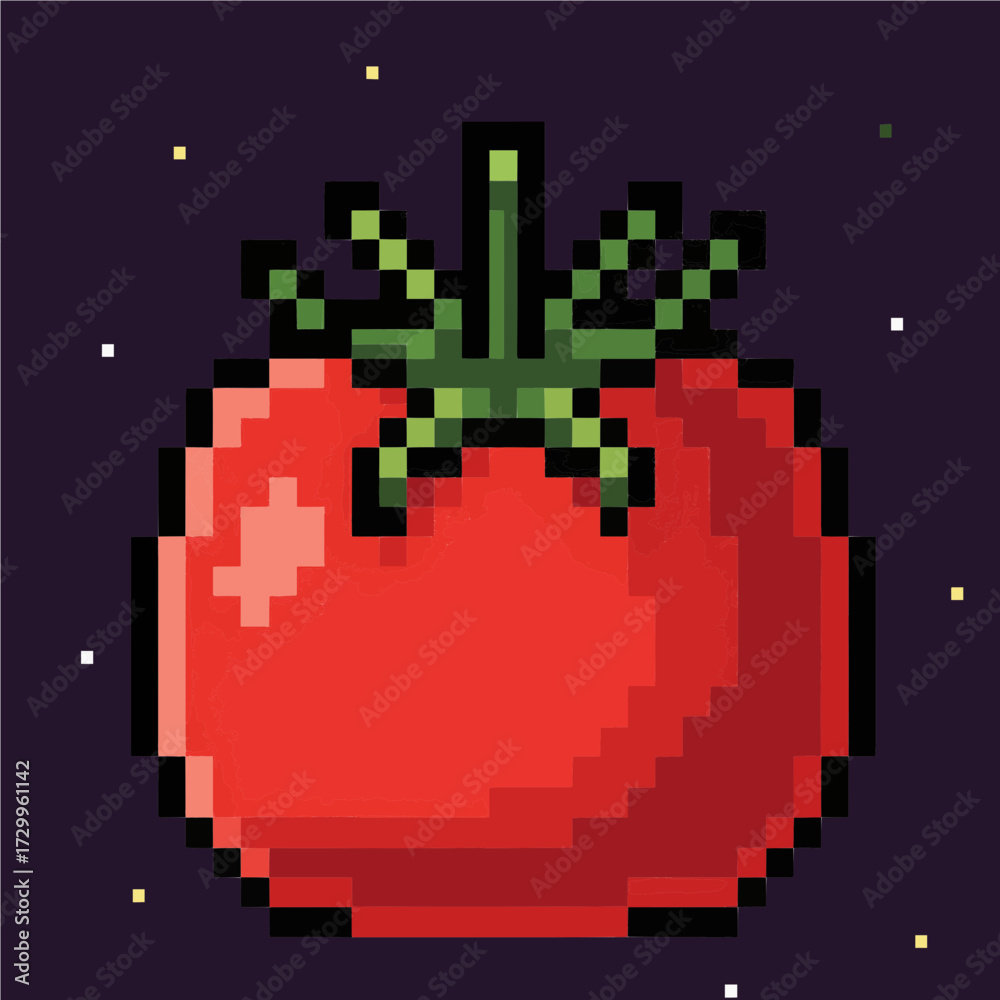Fototapeta premium Digital Pixel Tomato