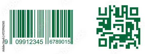 Barcode realistic icon, concept object design for product
