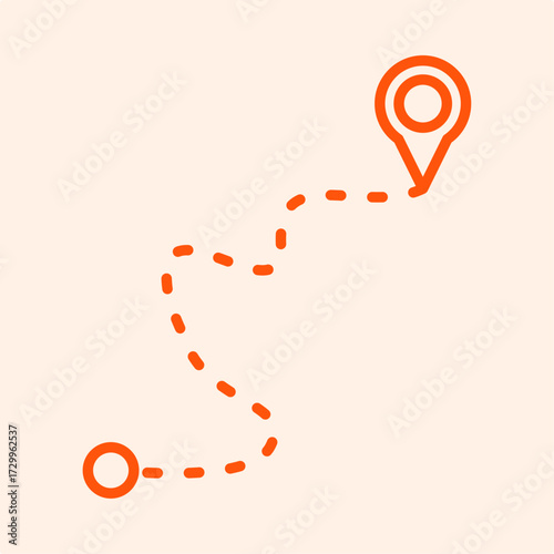 Route trendy artwork design useful creative vector Illustration elegant colorful background