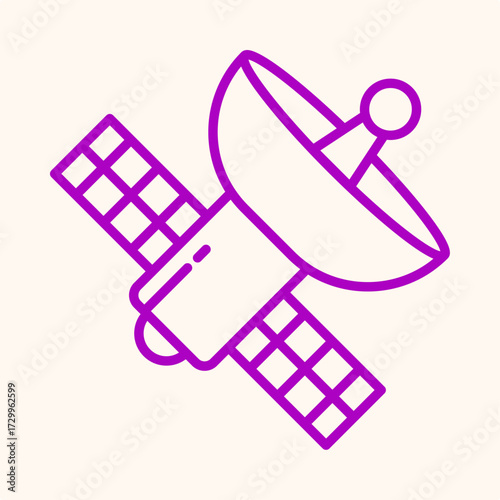 Satellite trendy artwork design useful creative vector Illustration delightful colorful background