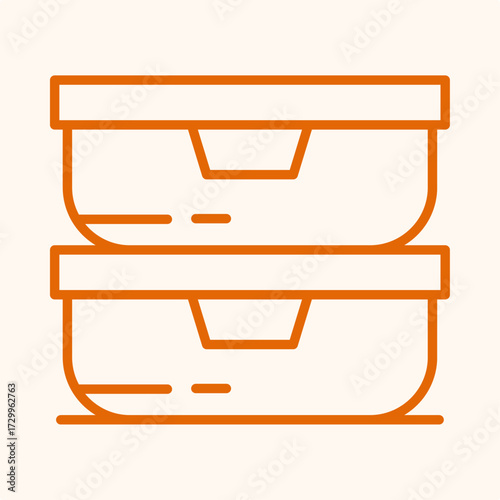 Food Delivery box trendy artwork design useful creative vector Illustration glorious colorful background