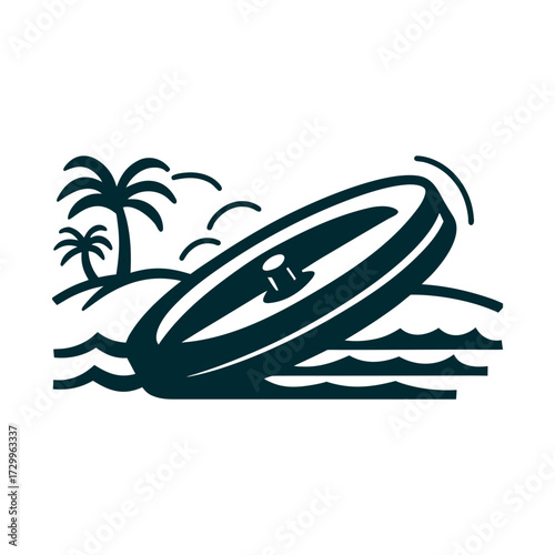 Ulu Maika Stone Disc Sport Vector Illustration Ulu Maika Smooth oblong stone disc in motion