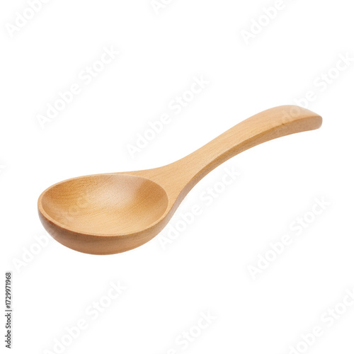 wooden spoon on white background