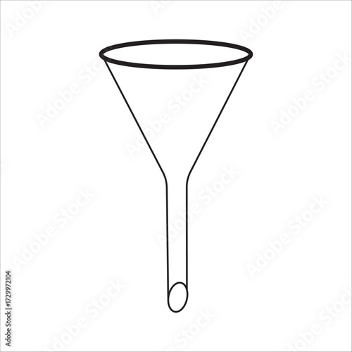 Laboratory glass funnel icon