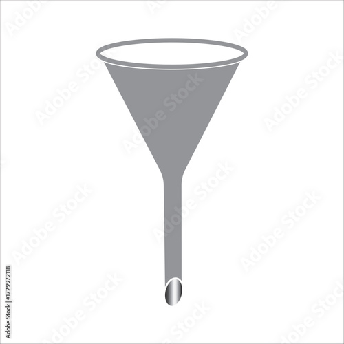 Laboratory glass funnel icon