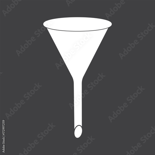 Laboratory glass funnel icon