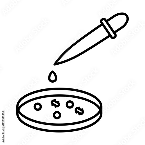 bacteria line icon