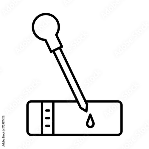 microscope slides line icon