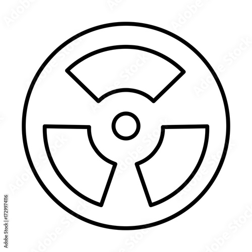 radioactive line icon