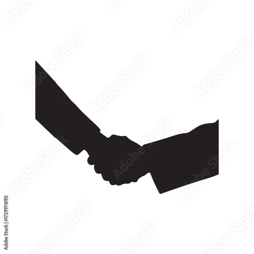 a handshake on white