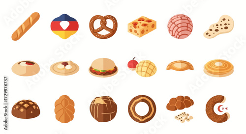 Assortment of Breads and Pastries.